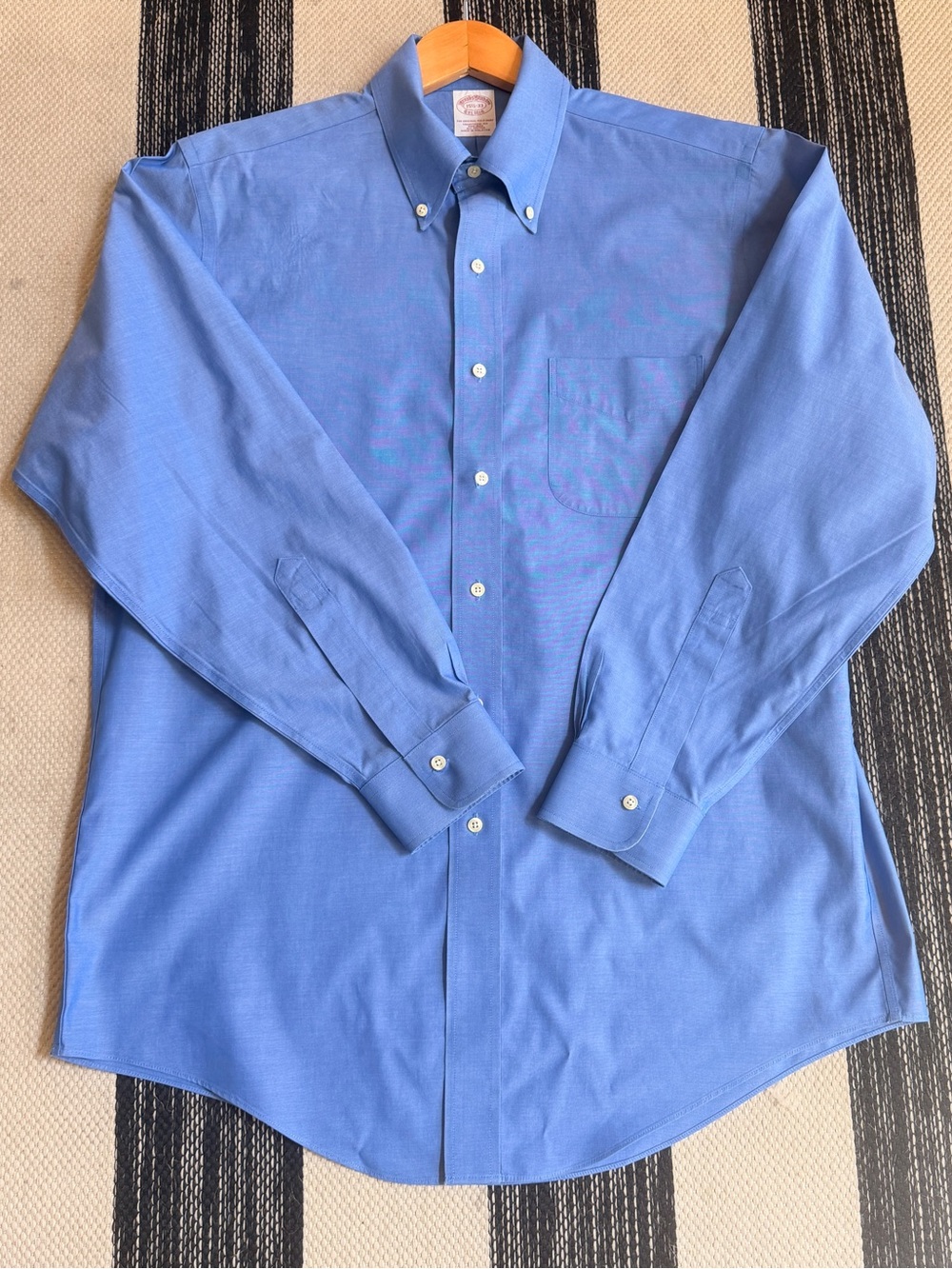 Brooks Brothers Men's Vintage Light Blue Button-Down Dress Shirt Size 15 1/2-33